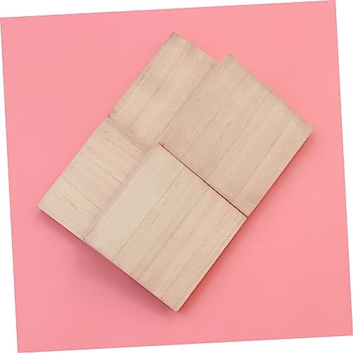 4pcs DIY Painting Slices Graffiti Wood Slices Unfinished Wood Slices Solid Wood Plate Wooden SEWOART