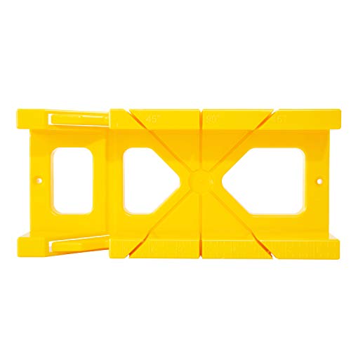 GreatNeck BSB14 12 Inch Mitre Box With 14 Inch Back Saw, Reinforced Steel Back Saw for Accurate Cutting, Receptacle Box Saw With Degree Cutting Guide Great Neck