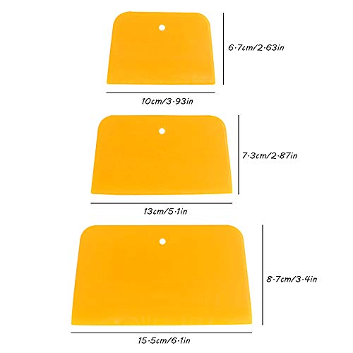 Set of 9 Body Filler Spreaders Automotive Body Fillers, SourceTon 4, 5, 6 Inch Reusable Plastic Spreader For Applying Fillers, Putties, Glazes, SourceTon
