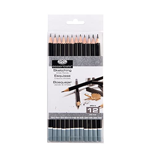 Royal & Langnickel SPEN-12 Essentials Sketching Pencil Set, 12-Piece Royal & Langnickel