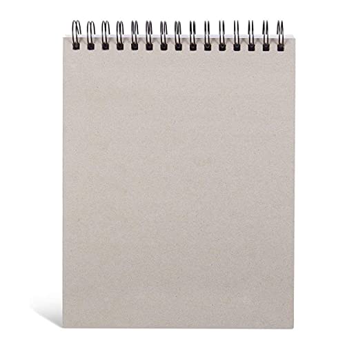 KINGART 8” x 10” Wire Bound Drawing Paper Pads, 70 lbs., Set of 2, (641-2) White KINGART