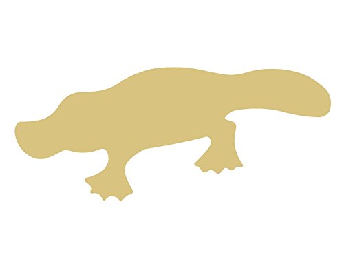 Platypus Cutout Unfinished Wood Animal Duck Billed Platypus Zoo Animal MDF Shaped Canvas Style 1 Diverse Woodworking