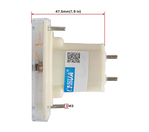 Cloudray Ammeter Gauge DC 0-50mA Analog Current Panel 85C1 2.5 Accuracy for Auto Circuit Measurement Tester (DC 50mA) Cloudray