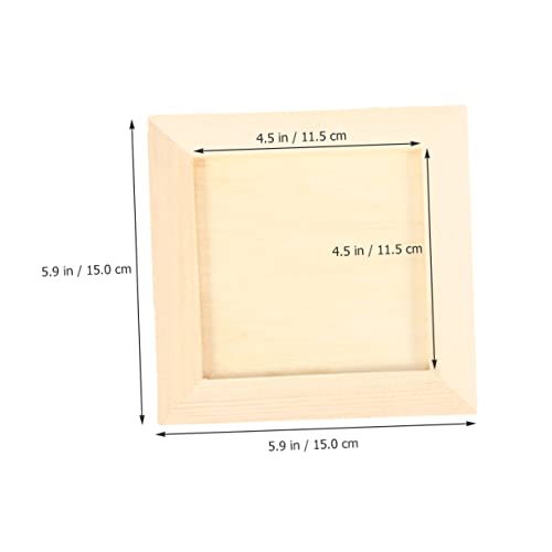 KALLORY 6pcs Clay Picture Frame Photo Frame Wall Mounting Picture Frame Blank Photo Frame Photo Sleeve Unfinished Clay Painting Frame Painting Clay KALLORY
