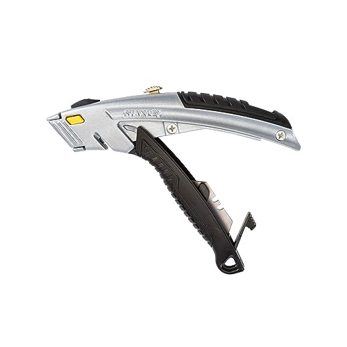 Stanley 10788 Curved Quick-Change Utility Knife, High Carbon Steel Retractable Blade, 3 Blades Stanley