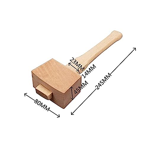 AOTISBAO Wooden Mallet Hammer with Handle Wooden Woodworking Mallet Carpenters Mallet for DIY Carpentry Making Tool AOTISBAO