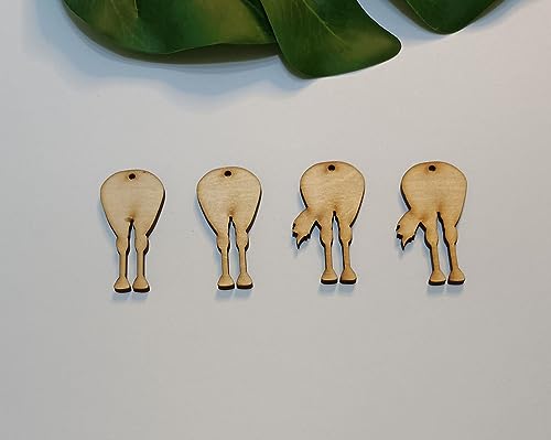 20PCS Horse Ornament Wood Blank,Horse Tail Butt Ornament (Without Tail, 5'') Yuxuanish