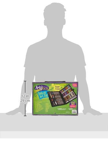 Darice 120-Piece Deluxe Art Set – Art Supplies for Drawing, Painting and More in a Plastic Case - Makes a Great Gift for Children and Adults Darice
