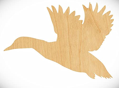 4" Duck 2 Laser Cut Out Wood Shape Craft Supply Unfinished Ornament for Painting DIY Craft Projects Woodcraft Cutout 1/4 Inch Thickness Rubstamper