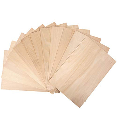 KEILEOHO 40 Pack Balsa Wood Sheets 4 x 8 x 1/16 Inch, Large Thin Wood Boards for Crafts Moisture Resistance Anti-Deformation Easy Cutting Painting