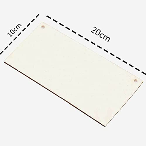 YOVECATHOU 4 Pcs Unfinished Wood Sign Blank Hanging Wooden Plaque DIY Craft Project Wood for Pyrography, Painting, Writing, and Home DIY Crafts YOVECATHOU