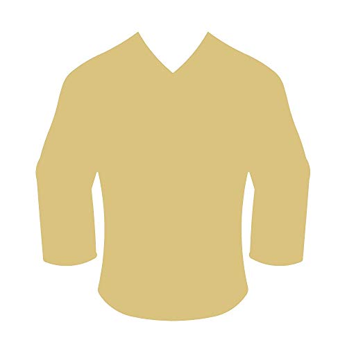 Jersey Hockey Cutout Unfinished Wood Sports Theme Sports Team Door Hanger Favorite Player MDF Shaped Canvas Style 3 Diverse Woodworking