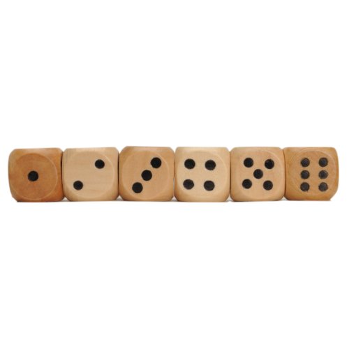 WE Games Wooden Dice with Rounded Corners - 100 Bulk Pack WE Games