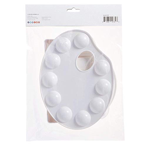 KINGART Assortment, Set of 7 Pc Plastic Palette & Painting Knife, White 7 Piece (978) KINGART