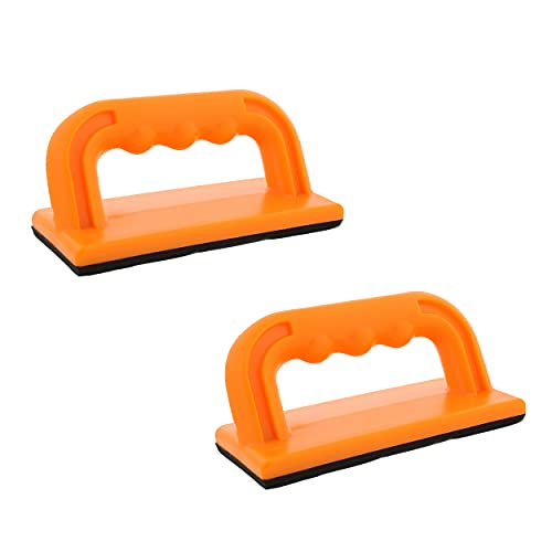 DCT Wood Cutting Push Up Stick Block 2-Pack Set – Angle Handle Foam Pad Holder Blocks for Cutting on Jointer, Table Saw Deadwood Crafted Tools