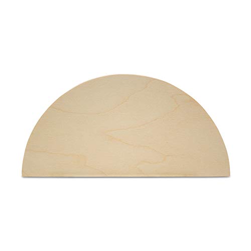 Half Circle Cutouts 16 inch, Pack of 3 Semicircle Wooden Cutouts for Crafts, Wood Signs & Unfinished Wood Door Hangers, by Woodpeckers Woodpeckers