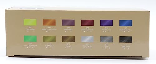 Artecho Metallic Acrylic Paint, 12 Colors Bottles (59ml / 2oz) Art Craft Paints for Canvas, Rock, Stone, Wood, Fabric, Art Supplies for Artists, Artecho
