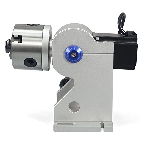 ComMarker 80mm 3 Jaws Rotary Chuck for Laser Marking Machine, Fiber Laser Engraver Attachment, 3 Jaws Rotary Axis Perfect for Jewelry, Rings, ComMarker