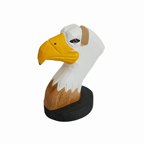 Red Dollar Handmade Wood Carved Animal Eyeglass Holder, Cute Sunglasses Display Stand, Nightstand Home Office Desk Decor, Christmas Holiday New Year Red Dollar