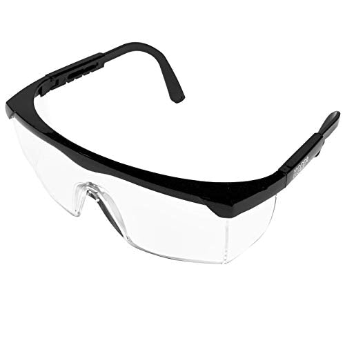 HQRP Clear Tint UV Protective Safety Goggles Glasses for Yard work, Gardening, Lawn mowing, Weed whacking, Hedge trimming, Wood working, HQRP