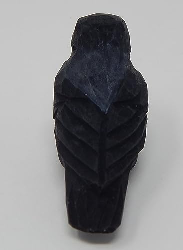 Selsela Raven Black Bird Crow Figurine Statue Sculpture Art Miniature Wood Carving Decor Small Animal Selsela