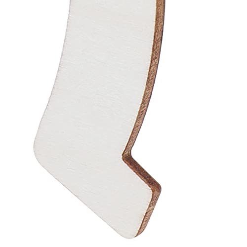 Wooden Cutouts, 24Pcs DIY Wood Horseshoe Shape Unfinished Cutouts Pendant Handmade Craft Decoration Yosoo