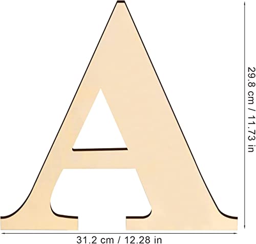 HGWOUY 12inch Tall Wooden Letters, 0.28inch Thick Unfinished Wood Letters Blank Wooden Letters for Wall Decor DIY Crafts Painting Wedding Birthday HGWOUY