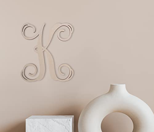 Wooden Letters by Jess and Jessica – Cursive Wood Letter for Wall Décor – Various Sizes – Premium Quality & Durable – Smooth Laser Cut – Unfinished Jess and Jessica