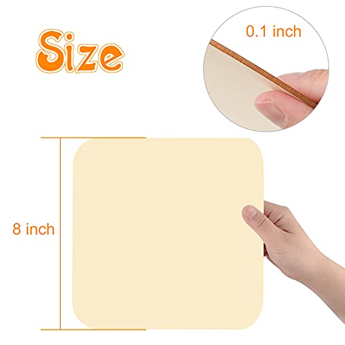 Coopay 20 PCS 8 inches Unfinished Wood Squares Natural Wood Slices Wooden Square Cutouts for Painting Writing Carving DIY Supplies, and Home Coopay