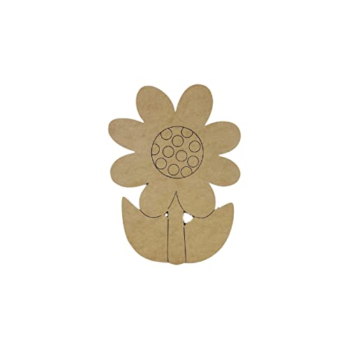 Polka-Dot Daisy, Engraved Shape MDF Wooden Craft, Unfinished Craft, DIY Craft Art, Build-A-Cross Build-A-Cross