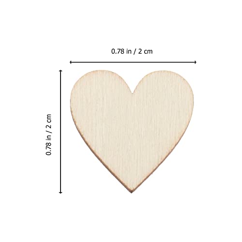 MAGICLULU 100pcs 20mm Unfinished Wood Heart Slices Mini Wood Heart Cutouts Blank Wooden Hearts Shapes Ornaments for DIY Craft MAGICLULU