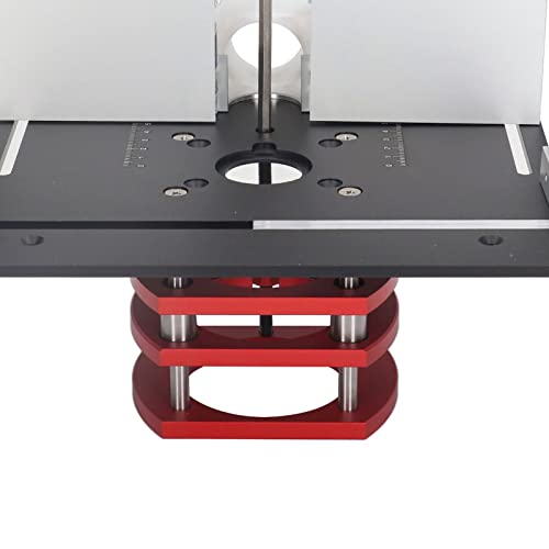 Router Lift with Top Plate, Aluminum Alloy, Universal Type for Woodworking Slotting Trimming Chamfering Table Top (Black) VBESTLIFE