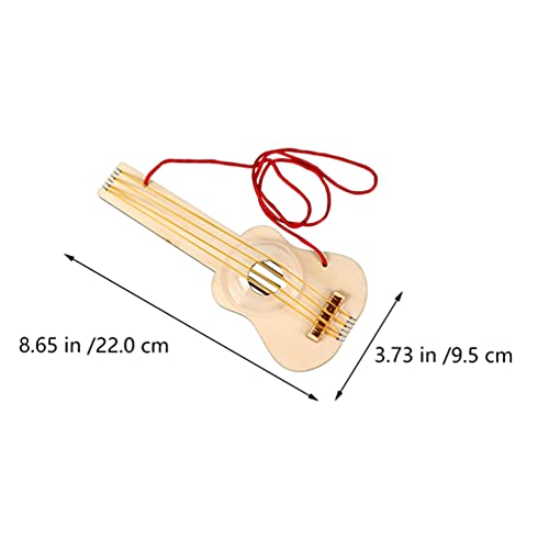 Toyvian 4 Sets Wooden Ukulele Stringed Music Instrument Unfinished Wood Guitar Build Your Ukulele DIY Ukulele Kit Brain Toy Kids Toys Handmade Guitar Toyvian