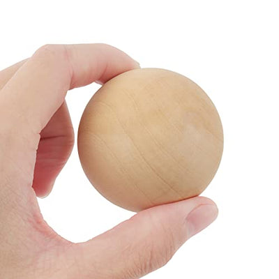 MOUYAT 20 PCS 2 Inch Round Wooden Balls, Unfinished Hardwood Balls, Natural Wood Craft Balls for Arts, Crafts, DIY Projects