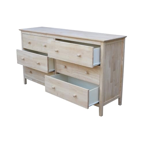 International Concepts Dresser with 6 Drawers, Unfinished IC International Concepts