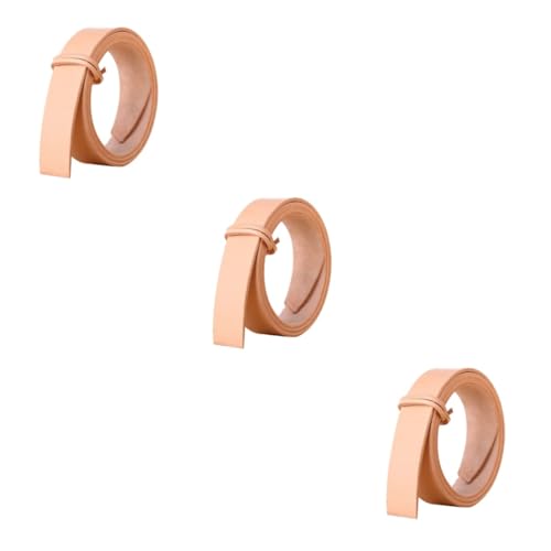 NOLITOY 3pcs Unfinished Leather Strap Watch Bands for Women Fajas Para Hombres Belt Leather Wrap Belt Leather Strips for Belts Mens Belts Diy NOLITOY