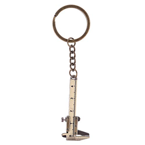 Portable Mini Vernier Caliper Measure Tools for Key Chain Zinc Alloy Calipers Gauge Slide Ruler for Key Woodworking Mini Vernier Caliper