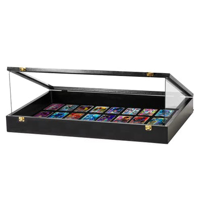PENNZONI Trade Show Display Portable Case, Clear Acrylic Box for Pastry Display, Display Case for Exhibits w/Acrylic Side Guards | Black with Black