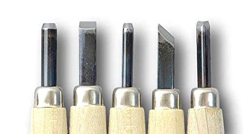 KAKURI Japanese Wood Carving Tools Set for Beginners (5 Pcs) Made in JAPAN, Wood Carving Knife for Woodblock Printing, Woodcut Printmaking, Linoleum KAKURI