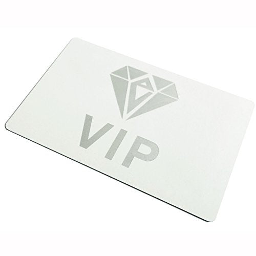 ebamaz 50pcs Thick 0.45mm Sublimation Metal Business Cards Aluminum Blanks 3.4x2.1X0.018 inch for Color Print Laser Engrave (Pearl White) ebamaz