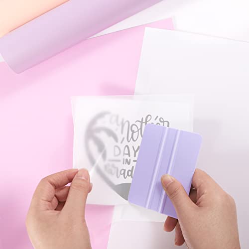 Craft Vinyl Tool Kit Coral and Purple Squeegee for Adhesive Vinyl Decal Sticker Application 2 PCS/Pack VACREER