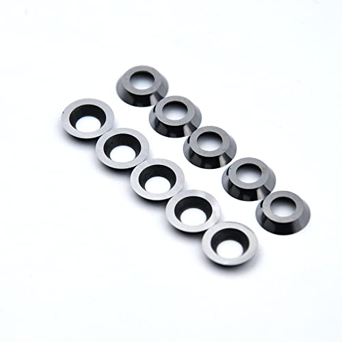 CDBP 8.9mm(1/3 inch) Round Carbide Inserts for Woodturning, R8.9×1.85mm Indexable Carbide Cutter fits for DIY Woodworking Lathe Wood Turning Finisher CDBP