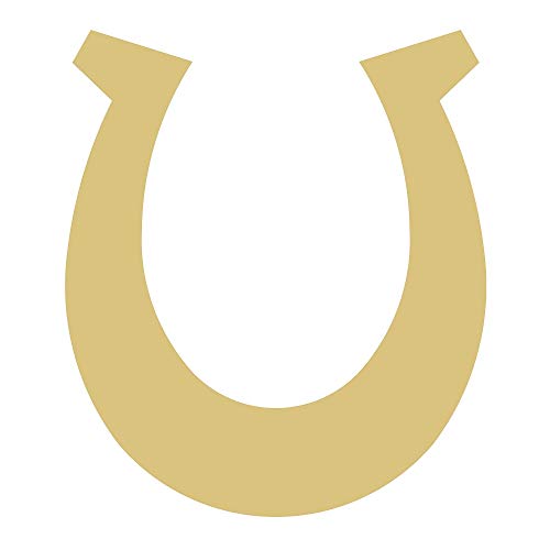 Horseshoe Cutout Unfinished Wood Derby Western Farm Country Door Hanger MDF Shaped Canvas Style 4 Diverse Woodworking