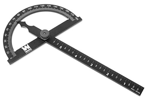 WEN ME512P Adjustable Aluminum Protractor and Angle Gauge with Laser Etched Scale WEN