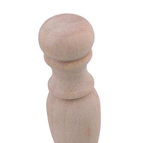 Mxfans Decorative Wood Spindles Unfinished Wood Craft Spindles 72x18mm Pack of 20 Mxfans