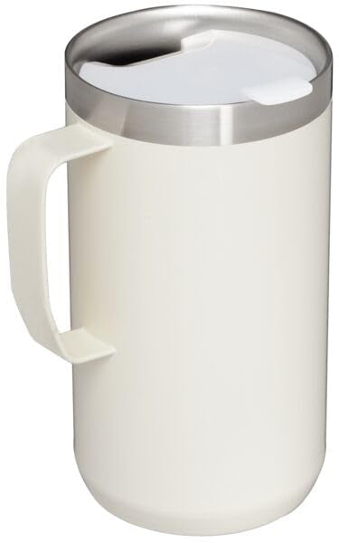Stanley Stay Hot Camp Mug - Durable 18/8 Stainless Steel Insulated Mug - Splash-Free Tritan™ Drink-Thru Lid - 24 OZ - Cream Gloss STANLEY