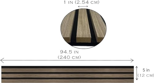 Concord 3D Wood Wall Panels | Acoustic Slat Wall Paneling - Silver Ash | 94.5” x 5” Each | Wall Soundproofing Panels on Felt Back Board | Interior CONCORD WALLCOVERINGS ™