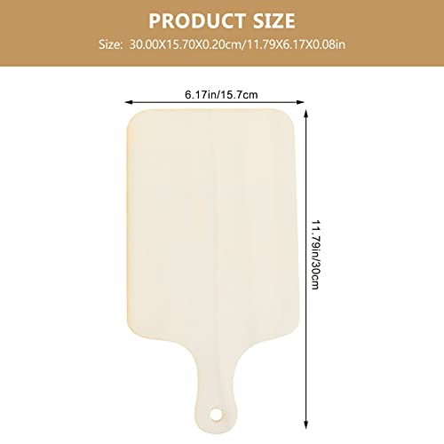 EXCEART Kitchen Cutting Board Unfinished Wood: 2pcs Chopping Board with Handle Cheese Fruit Pizza Serving Tray Board for Vegetables Cake Dessert EXCEART