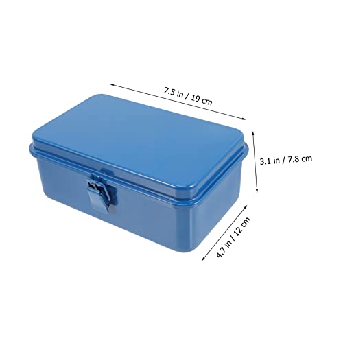 Uonlytech Box Portable Tool Box Mechanic Tool Box Tractor Implements Repairing Tool Box Portable Tool Box with Wheels Tool Chest Metal Tool Case Iron Uonlytech