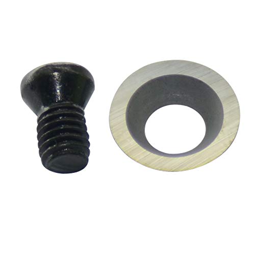 Ci5 8.9mm Round Carbide Inserts Cutters Knifes Indexable Replacement High Strength with Screw Fits For Popular DIY Woodworking Lathe Wood Turning Asieg Tool